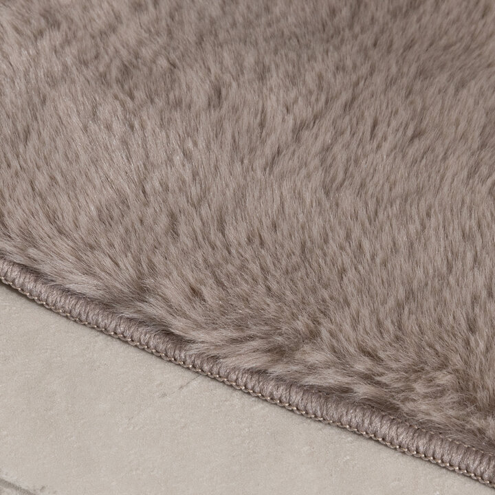 Tapis d'extérieur rond à fleurs - Cody Taupe - 4