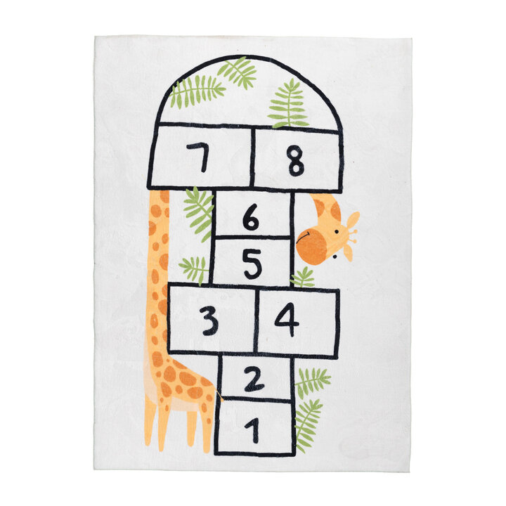 Tapis d'extérieur à fleurs - Ruby Giraffe Crème - 1