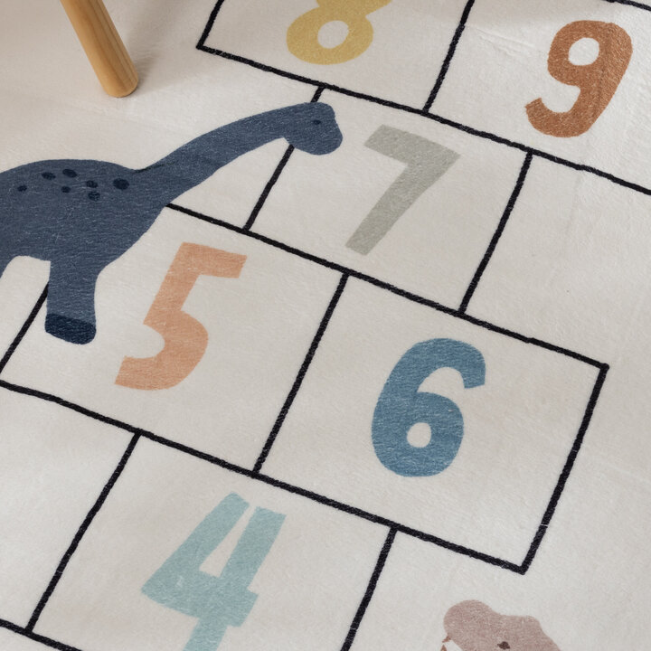 Tapis d'extérieur à fleurs - Ruby Dino Crème - 2
