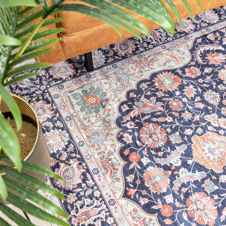 Tapis vintage - Imagine Medaillon Bleu - 4