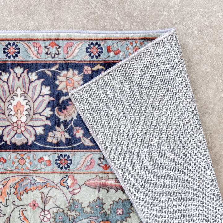 Tapis vintage - Imagine Medaillon Bleu - 6