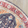 Tapis vintage rond - Azara Bleu/Rouge - thumbnail 4