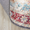 Tapis vintage rond - Azara Bleu/Rouge - thumbnail 6