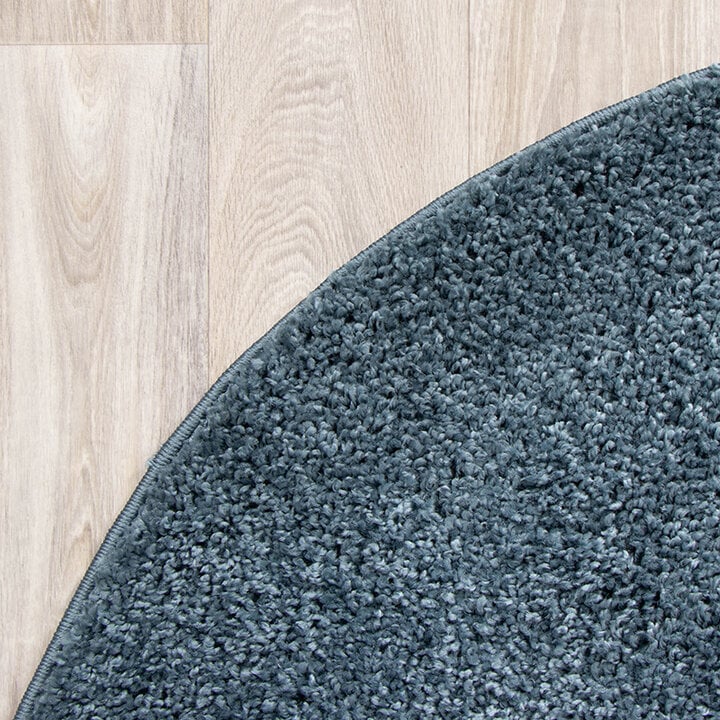 Tapis rond à poils longs - Lofty Bleu - 6