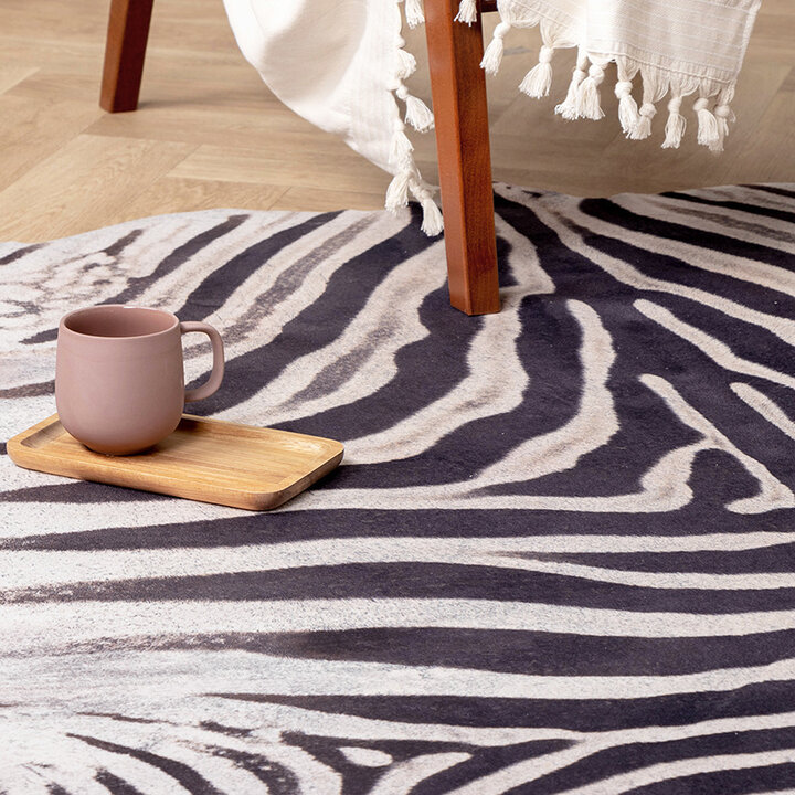 Tapis Peau de zèbre - Bovine Noir/Blanc - 3