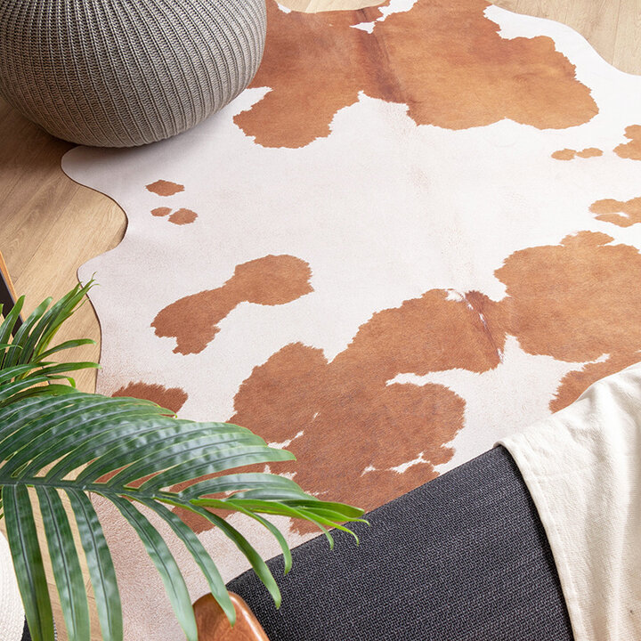 Tapis Peau de vache - Bovine Marron/Blanc - 2
