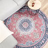 Tapis vintage rond - Lily Medaillon Rouge/Rose - thumbnail 3