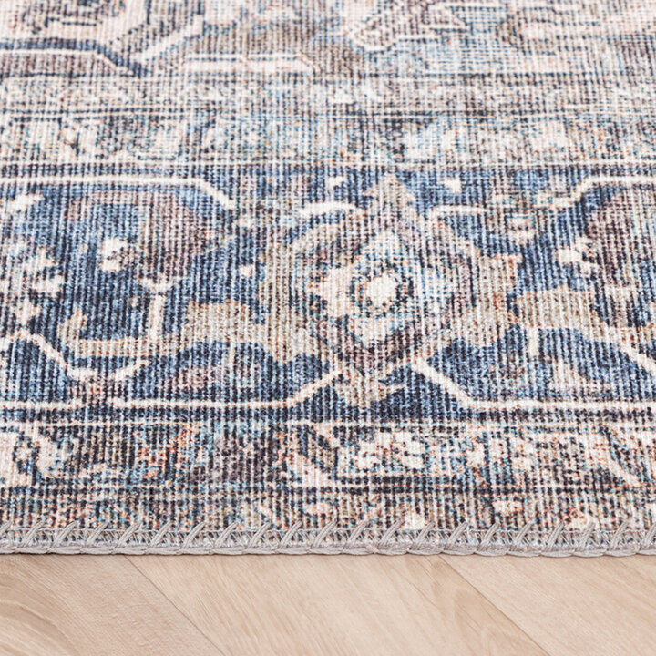 Tapis vintage - Lugan Taupe/Bleu - 3