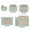 Tapis vintage - Lugan Taupe/Bleu - thumbnail 6