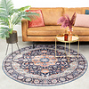 Tapis vintage rond - Imagine Medaillon Bleu - thumbnail 3
