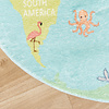 Tapis à fleurs - Globe Bleu Clair - thumbnail 3