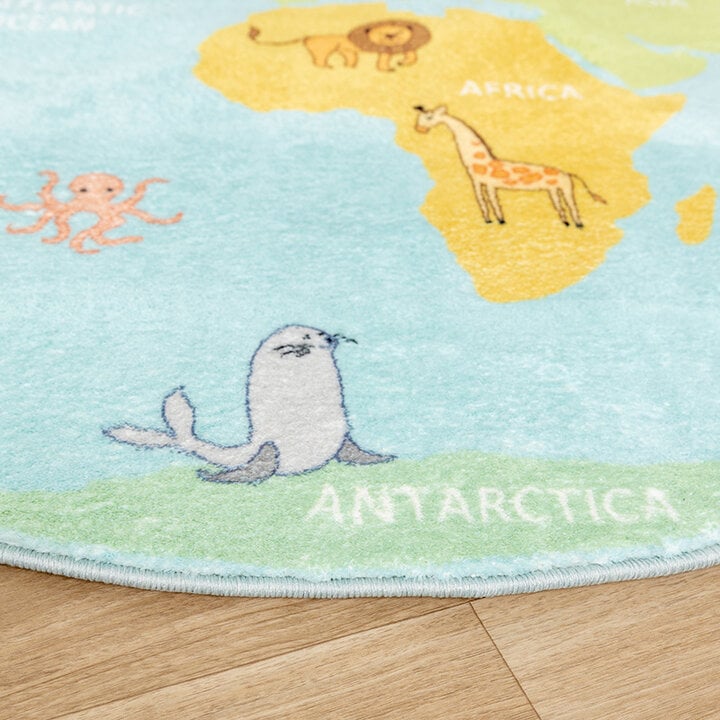 Tapis à fleurs - Globe Bleu Clair - 4