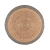 Tapis en jute - Fair Rond Naturel/Gris - thumbnail 1