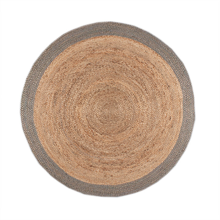 Tapis en jute - Fair Rond Naturel/Gris - 1