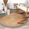 Tapis en jute - Fair Rond Naturel/Gris - thumbnail 3