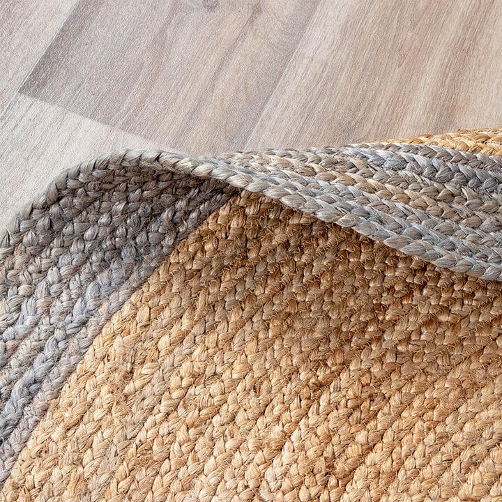Tapis en jute - Fair Rond Naturel/Gris - 6
