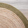 Tapis en jute - Fair Rond Naturel/Vert - thumbnail 5