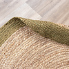 Tapis en jute - Fair Rond Naturel/Vert - thumbnail 6