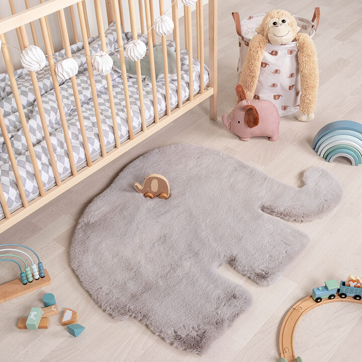 Tapis pour enfants - Huggy Olifant Gris