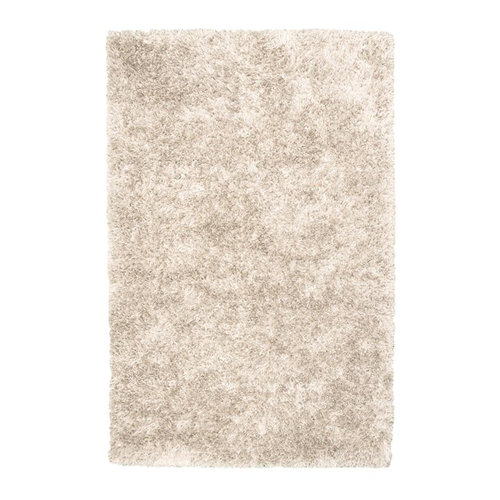 Tapis shaggy rond - Grace Blanc - 1