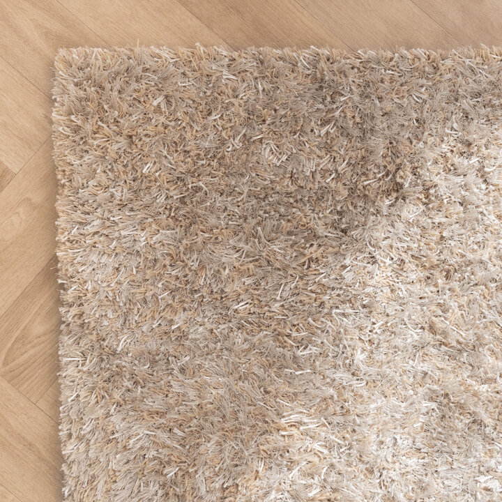 Tapis shaggy rond - Grace Blanc - 4