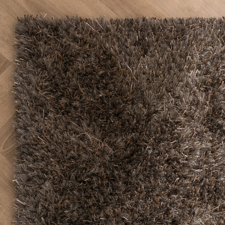 Tapis shaggy rond - Grace Gris - 4