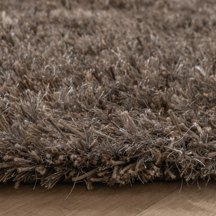 Tapis shaggy rond - Grace Gris - 5