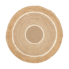 Tapis rond en jute - Mirai Circle Blanc/Naturel - thumbnail 1
