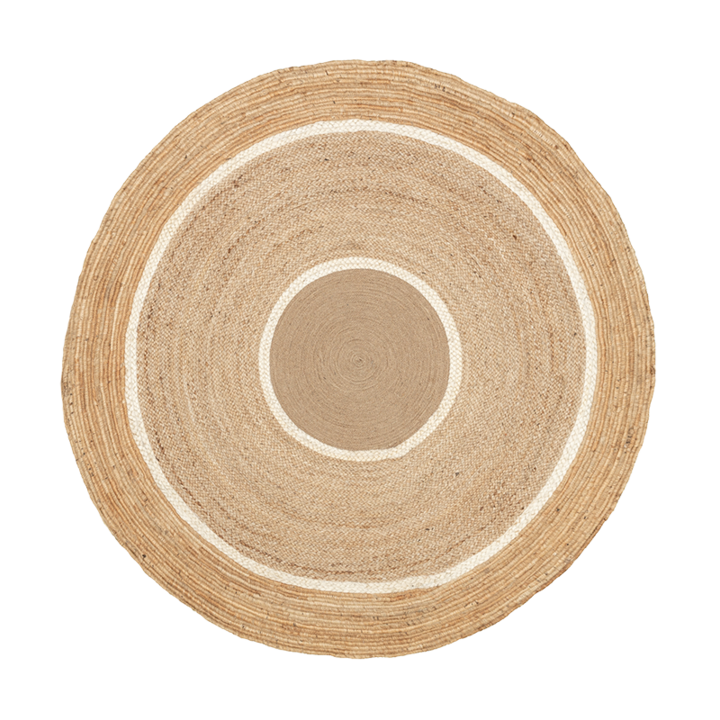 Tapis rond en jute - Mirai Circle Blanc/Naturel - 1