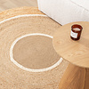 Tapis rond en jute - Mirai Circle Blanc/Naturel - thumbnail 2