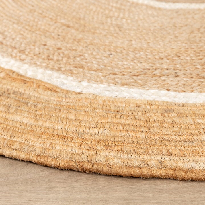 Tapis rond en jute - Mirai Circle Blanc/Naturel - 4