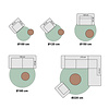 Tapis rond en jute - Mirai Circle Blanc/Naturel - thumbnail 6