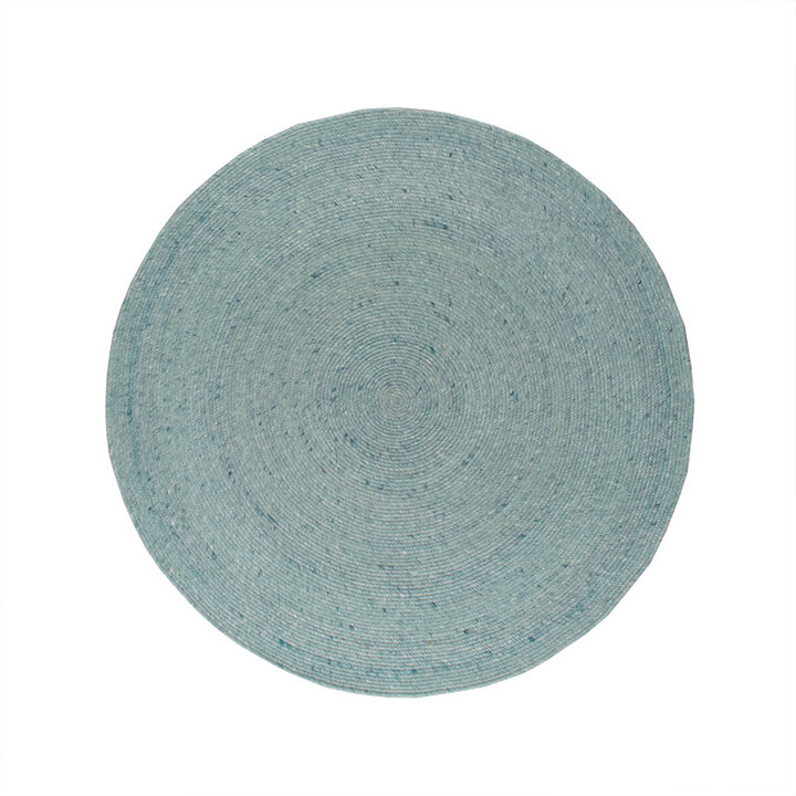 Tapis en laine rond - Wise Bleu - 1