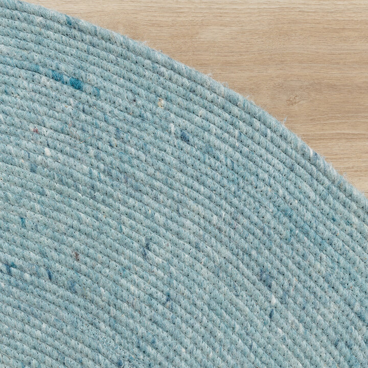 Tapis en laine rond - Wise Bleu - 8