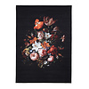 Tapis rond à fleurs - Florine Noir/Orange - thumbnail 1
