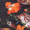 Tapis rond à fleurs - Florine Noir/Orange - thumbnail 3