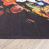 Tapis rond à fleurs - Florine Noir/Orange - thumbnail 4