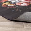 Tapis rond à fleurs - Florine Noir/Orange - thumbnail 5