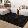 Tapis shaggy rond - Blaze Noir - thumbnail