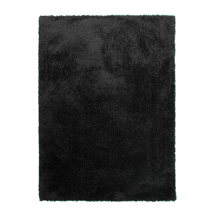 Tapis shaggy rond - Blaze Noir - 1