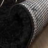 Tapis shaggy rond - Blaze Noir - thumbnail 7