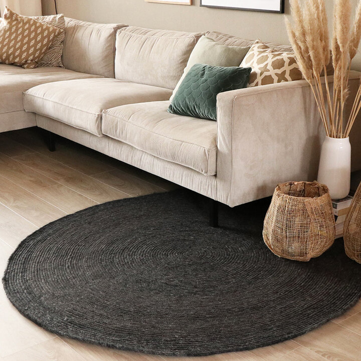 Tapis en laine rond - Wise Anthracite - 3