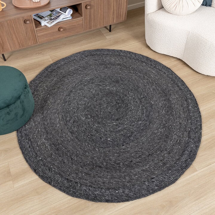 Tapis en laine rond - Wise Anthracite - 5