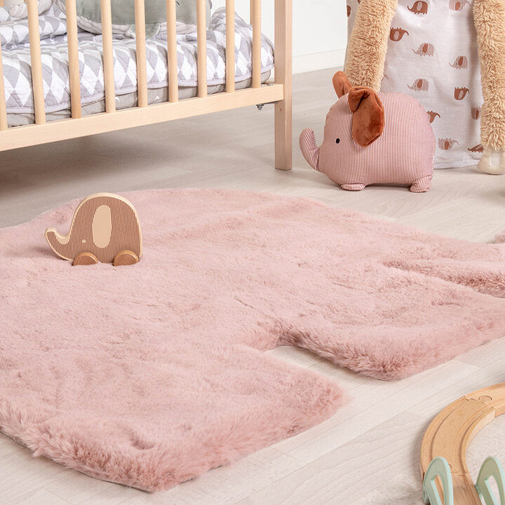Tapis pour enfants - Huggy Olifant Rose - 3