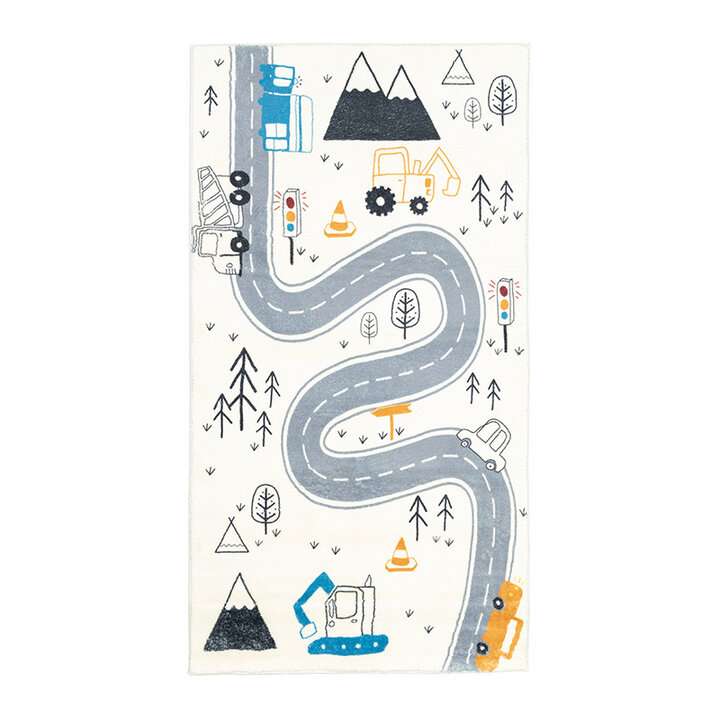 Tapis de Couloir vintage - Dex Road Bleu - 1