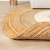 Tapis rond en jute - Mirai Border Blanc/Naturel - thumbnail 5