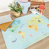 Tapis pour enfants - Globe Bleu Clair - thumbnail