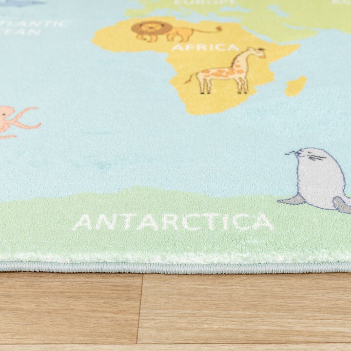 Tapis pour enfants - Globe Bleu Clair - 5