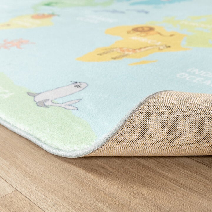 Tapis pour enfants - Globe Bleu Clair - 6