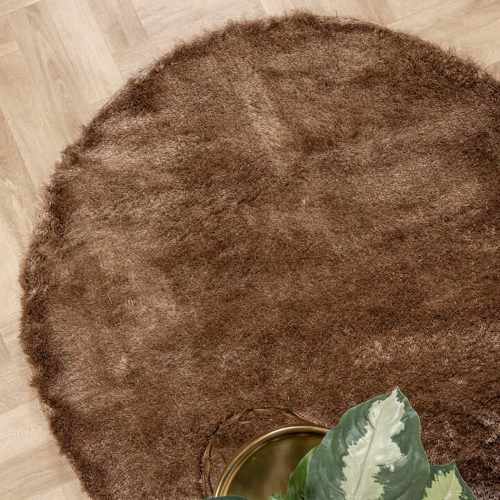 Tapis rond à poils longs - Glorious Taupe - 3